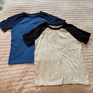 NWOT Set of 2 GAP Black and Blue Raglan T-Shirts